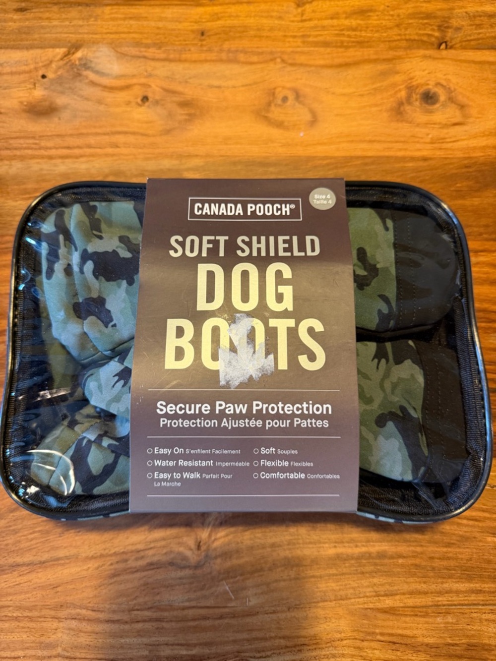 Canada Pooch Soft Shield Dog Boots | Camo | Size 4 — New in Package